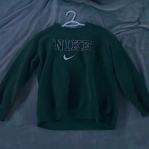 Green Nike crew